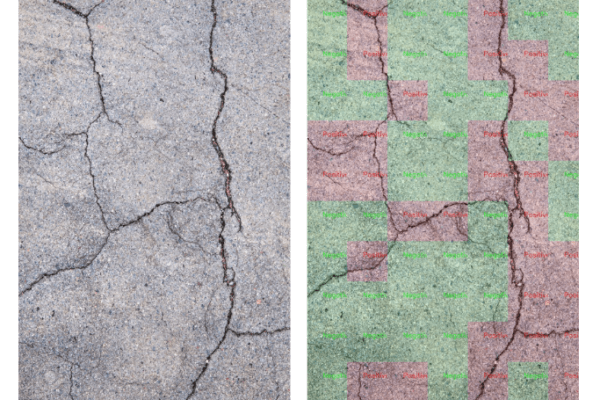 road surface crack