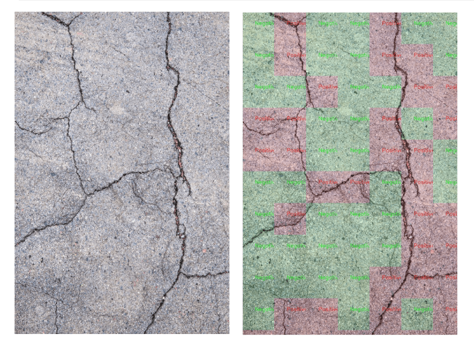 road surface crack
